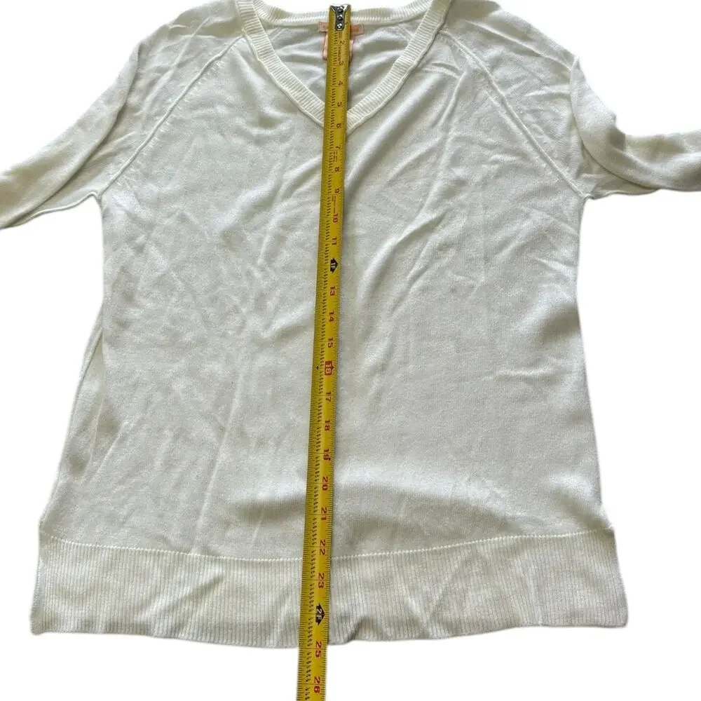 Womens Sweater Size Small Cream Super Soft Business Casual Winter Minimalist - Picture 4 of 6
